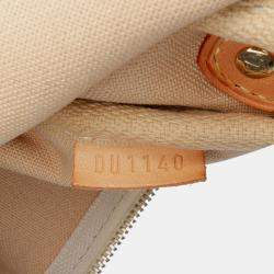 Pre Owned Louis Vuitton White Damier Azur Eva