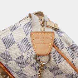 Pre Owned Louis Vuitton White Damier Azur Eva
