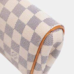 Pre Owned Louis Vuitton White Damier Azur Eva