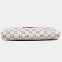 Pre Owned Louis Vuitton White Damier Azur Eva