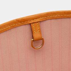 Pre Owned Louis Vuitton White Damier Azur Neverfull MM