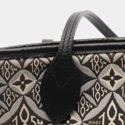 Pre Owned Louis Vuitton Black Monogram Jacquard Since 1854 Neverfull MM