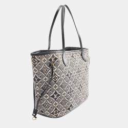 Pre Owned Louis Vuitton Black Monogram Jacquard Since 1854 Neverfull MM
