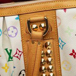 Pre Owned Louis Vuitton White Monogram Multicolore Courtney MM