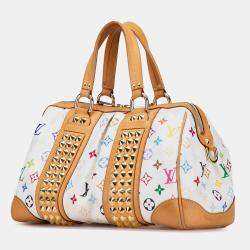 Pre Owned Louis Vuitton White Monogram Multicolore Courtney MM