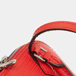 Pre Owned Louis Vuitton Red Epi Nano Alma