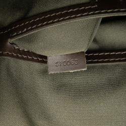 Pre Owned Louis Vuitton Green Monogram Mini Lin Montsouris GM