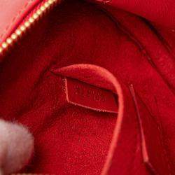 Pre Owned Louis Vuitton Red Calfskin Embellished New Wave Love Lock Crossbody