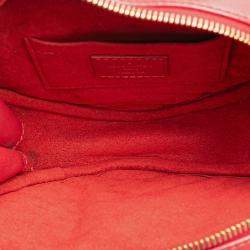 Pre Owned Louis Vuitton Red Calfskin Embellished New Wave Love Lock Crossbody