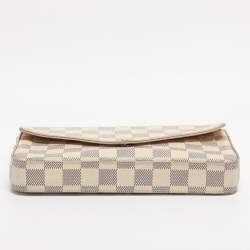 Pre Owned Louis Vuittion Damier Azur Coated Canvas Pochette Felicie Bag