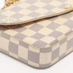 Pre Owned Louis Vuittion Damier Azur Coated Canvas Pochette Felicie Bag