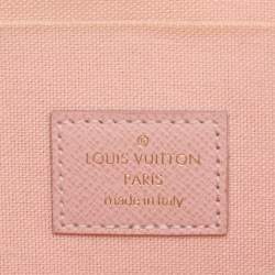 Pre Owned Louis Vuittion Damier Azur Coated Canvas Pochette Felicie Bag