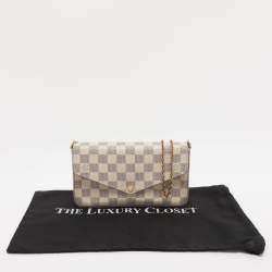 Pre Owned Louis Vuittion Damier Azur Coated Canvas Pochette Felicie Bag