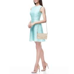 Pre Owned Louis Vuittion Damier Azur Coated Canvas Pochette Felicie Bag