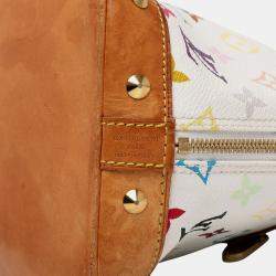Pre Owned Louis Vuitton White Monogram Multicolore Alma PM
