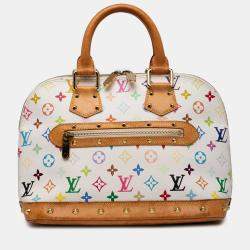 Pre Owned Louis Vuitton White Monogram Multicolore Alma PM