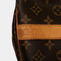 Pre Owned Louis Vuitton Brown Monogram Keepall Bandouliere 55