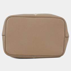 Pre Owned Louis Vuitton Neonoe MM Tourterelle Creme Bicolor Monogram Empreinte Leather Shoulder Bag