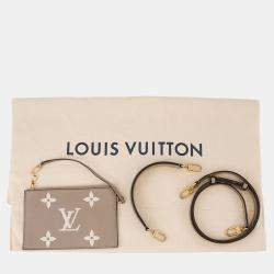 Pre Owned Louis Vuitton Neonoe MM Tourterelle Creme Bicolor Monogram Empreinte Leather Shoulder Bag