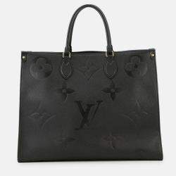 Pre Owned Louis Vuitton Onthego Noir Monogram Empreinte Leather GM Tote