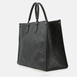 Pre Owned Louis Vuitton Onthego Noir Monogram Empreinte Leather GM Tote