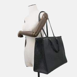 Pre Owned Louis Vuitton Onthego Noir Monogram Empreinte Leather GM Tote