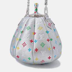 Pre Owned Louis Vuitton X Yayoi Kusama Lvxyk Pumpkin Silver Monogram Yayoi Kusama