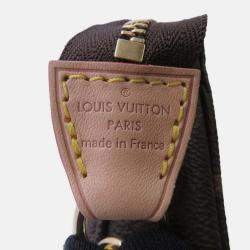 Pre Owned Louis Vuitton Pochette Accessoires Brown Monogram Handbag