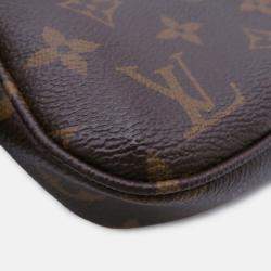 Pre Owned Louis Vuitton Pochette Accessoires Brown Monogram Handbag