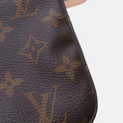Pre Owned Louis Vuitton Pochette Accessoires Brown Monogram Handbag