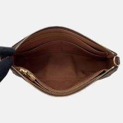 Pre Owned Louis Vuitton Pochette Accessoires Brown Monogram Handbag
