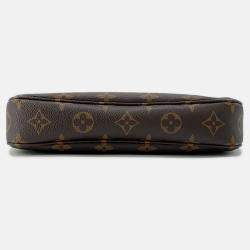 Pre Owned Louis Vuitton Pochette Accessoires Brown Monogram Handbag