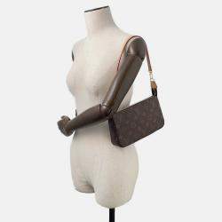 Pre Owned Louis Vuitton Pochette Accessoires Brown Monogram Handbag