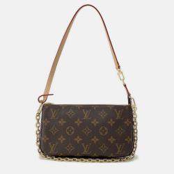 Pre Owned Louis Vuitton Pochette Accessoires Brown Monogram Handbag