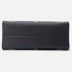 Pre Owned Louis Vuitton Onthego Noir/Beige Bicolor Monogram Empreinte Leather MM Bag