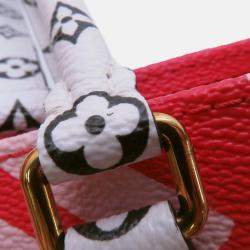 Pre Owned Louis Vuitton Onthego Red Monogram Giant Lv Crafty Size GM