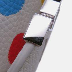 Pre Owned Louis Vuitton Capucines BB Painted Dots White Multicolor Taurillon Leather Top Handle Bag