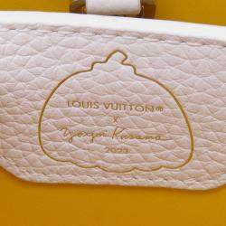 Pre Owned Louis Vuitton Capucines BB Painted Dots White Multicolor Taurillon Leather Top Handle Bag
