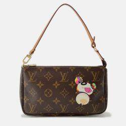 Pre Owned Louis Vuitton Pochette Accessoires Brown Monogram Panda Takashi Murakami