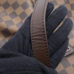 Pre Owned Louis Vuitton Bloomsbury Red Damier Ebene Canvas Size Pm