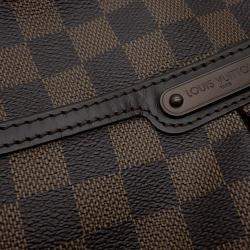 Pre Owned Louis Vuitton Bloomsbury Red Damier Ebene Canvas Size Pm