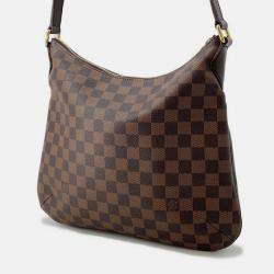 Pre Owned Louis Vuitton Bloomsbury Red Damier Ebene Canvas Size Pm