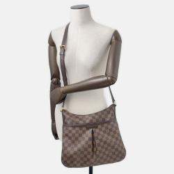 Pre Owned Louis Vuitton Bloomsbury Red Damier Ebene Canvas Size Pm