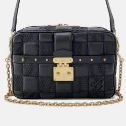 Pre Owned Louis Vuitton Troca Noir Damier Quilt Leather Size MM