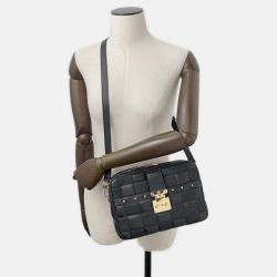 Pre Owned Louis Vuitton Troca Noir Damier Quilt Leather Size MM