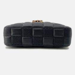 Pre Owned Louis Vuitton Troca Noir Damier Quilt Leather Size MM