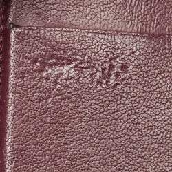 مملوكة مسبقًا محفظة لويس فيتون كابوسينز مدمجة بورجوندي جلد تمساح