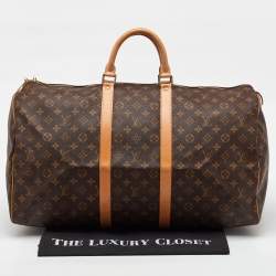Pre Owned Louis Vuitton Monogram Canvas Keepall 55 Bag