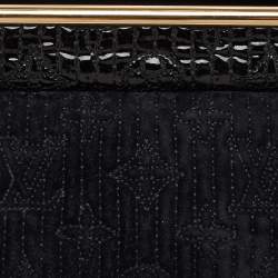 Pre Owned Louis Vuitton Black Suede and Patent Leather Limited Edition Motard Afterdark Bag