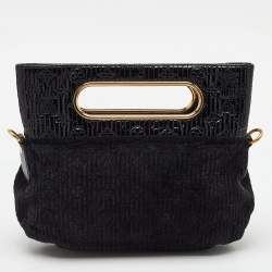 Pre Owned Louis Vuitton Black Suede and Patent Leather Limited Edition Motard Afterdark Bag